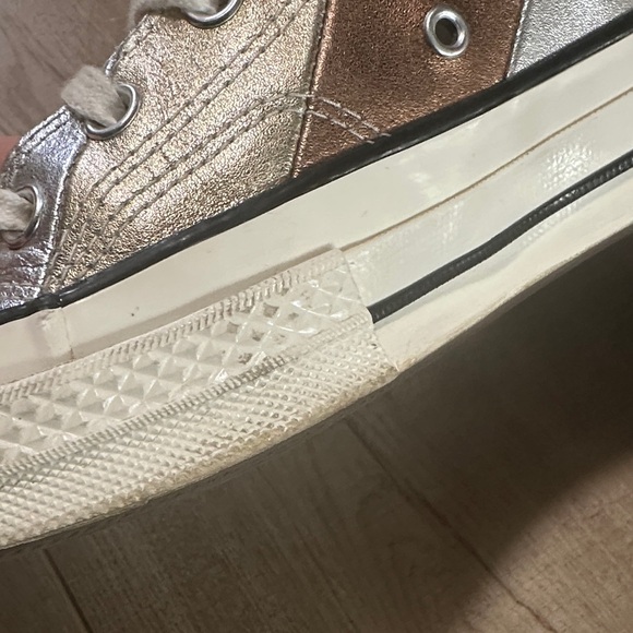 Converse High Top Sneakers in Metallic Gold and Copper-Tone - Picture 13 of 16